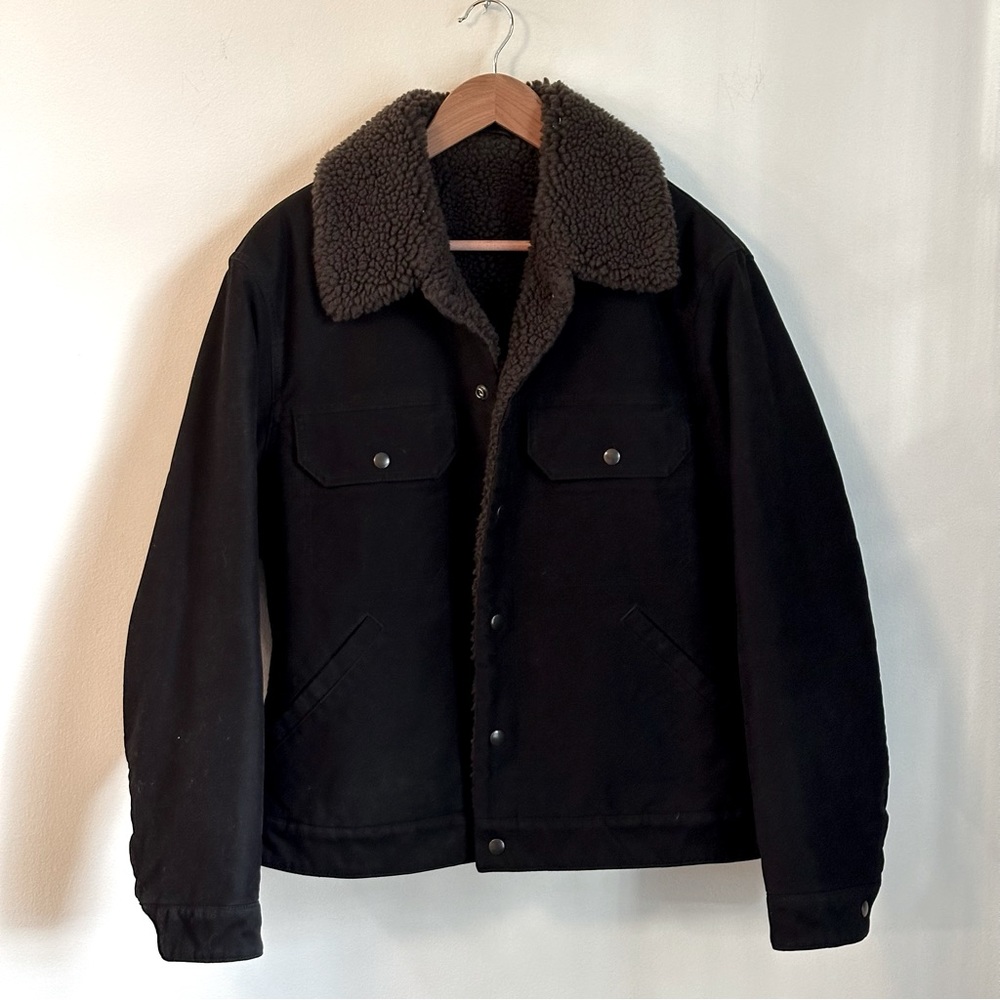 Uniqlo U Pile-Lined Trucker Jacket, Black, Medium